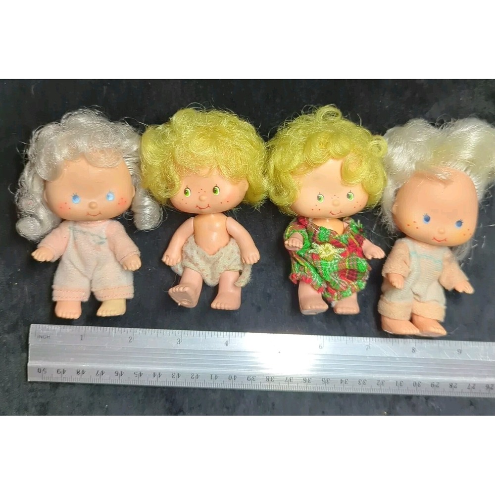 strawberry shortcake vintage Dolls Lot Of 4 Apricot And Lemon Twins 1979 Vintage